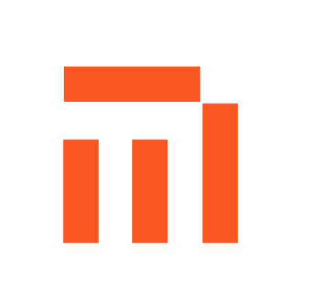 Letra M logotipo del Sistema de Transporte Colectivo en arte pixel.